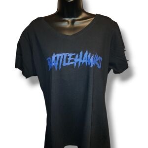 Black T-Shirt with Blue Graphic
